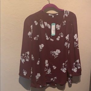 Burgundy top